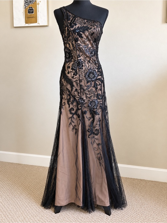 Sue Wong Dresses & Skirts - Sue Wong Nocturne One Shoulder Beaded Sequin Formal Gown Size 2